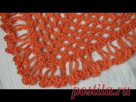 🌹Кайма обвязка. Как обвязать шаль крючком Урок 105   Border strapping