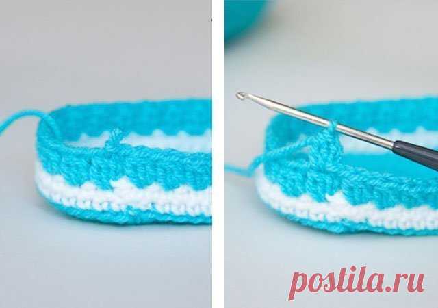 Пинетки крючком схемы и описание для новорожденных