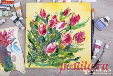 Масляная живопись &quot;Тюльпаны&quot;