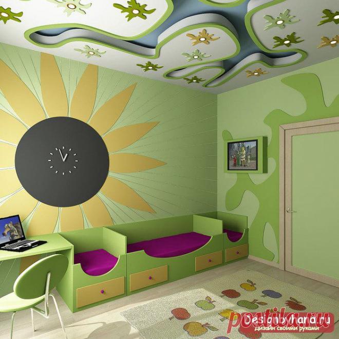 Потолок в детской комнате. Самые лучшие идеи