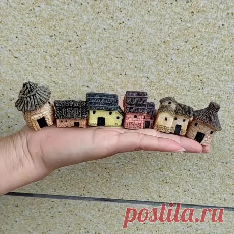 6 шт. винтажные миниатюрные статуи из смолы в виде домиков - Temu Moldova