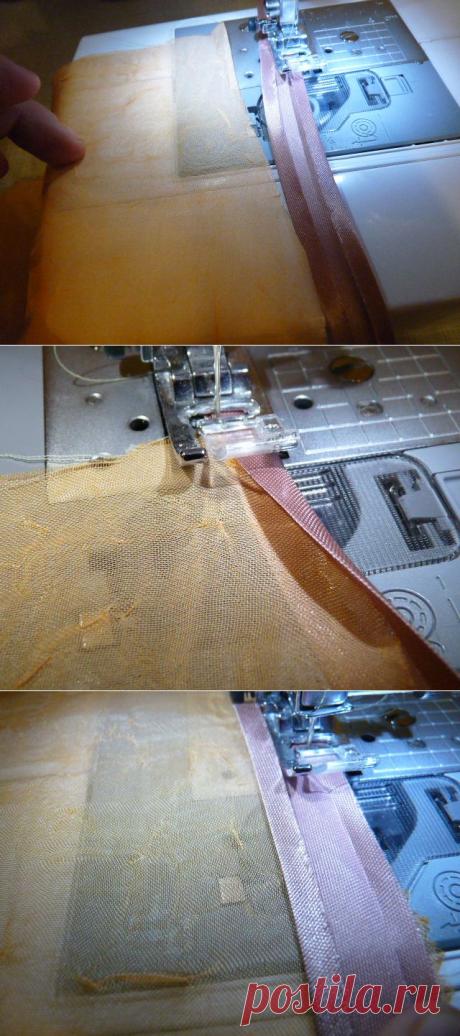Два способа пришивания косой бейки.