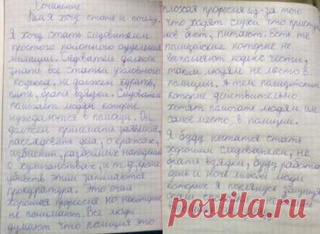 Сочинение ученика 6-го класса (1 фото)