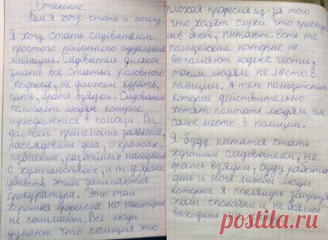 Сочинение ученика 6-го класса (1 фото)