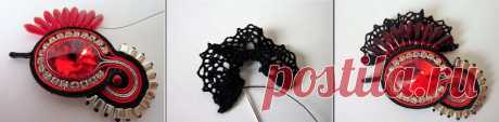 Tutoriels Bracelet en cuir ajouré avec soutache et cristaux Swarov - Perles & Co