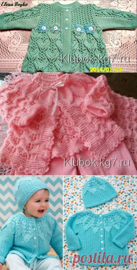 Жакет &quot;Цветочная фантазия&quot; для новорожденной девочки