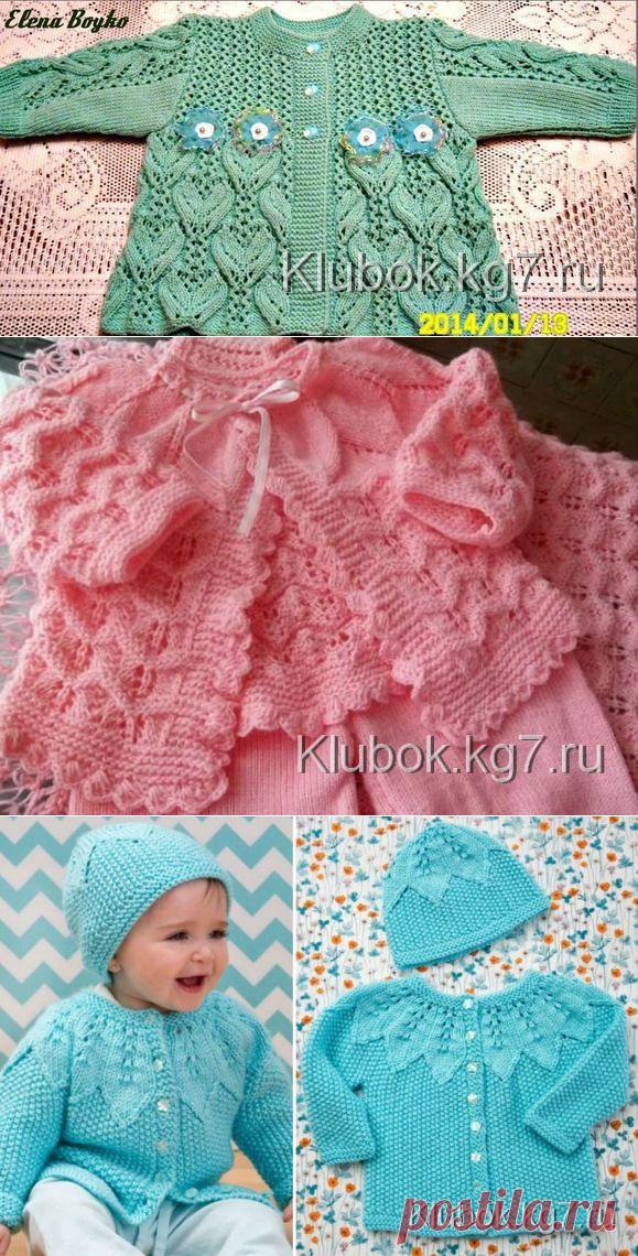 Жакет "Цветочная фантазия" для новорожденной девочки