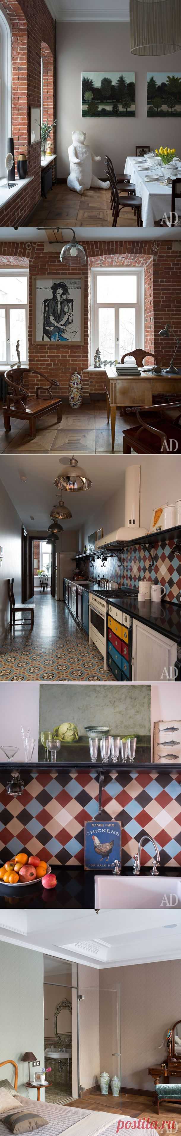 Двухуровневая квартира в Хлебном переулке, 157 м² | AD Magazine