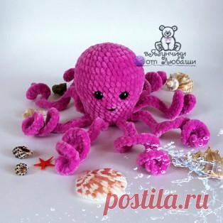 Осьминожка Бетта амигуруми. Схемы и описания для вязания игрушек крючком! Бесплатный мастер-класс от Любы Земсковой по вязанию плюшевой осьминожки по имени Бетта. Размер вязаной крючком игрушки от макушки до кончиков ножек о…