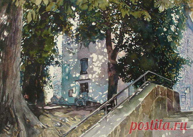 Капризная акварель... Художник Олег Козак