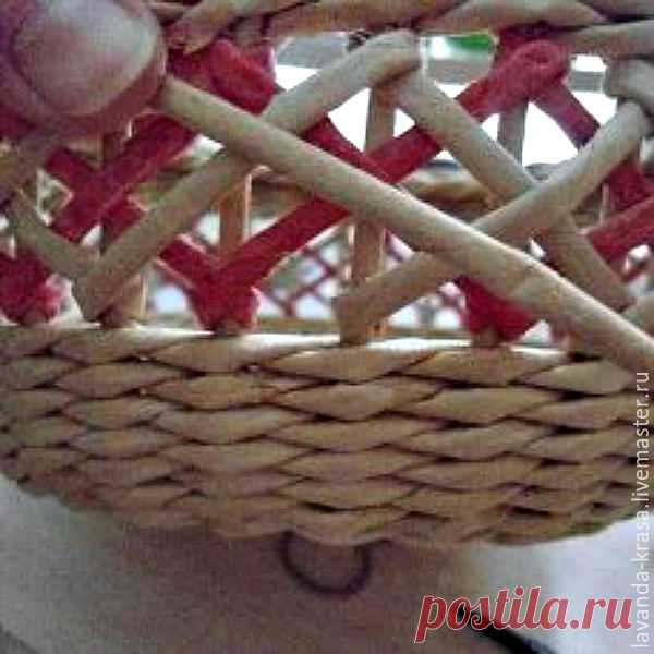 Мастер-класс по плетению ажура на готовой корзинке | Журнал Ярмарки Мастеров