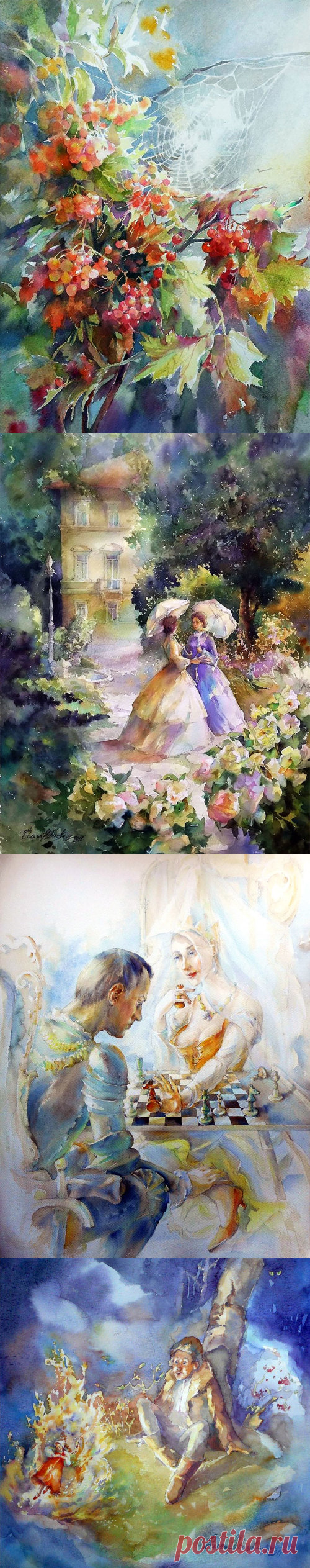 Художник Ольга Новицкая. Акварель.
