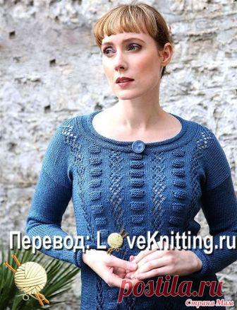 Джемпер с оригинальным объемным узором и элегантной планкой горловины от дизайнера Patt Menchini. Спицами. Размеры: 8-10/12-14/16-18/20-22/24-26/28-30. / Страна Мам
