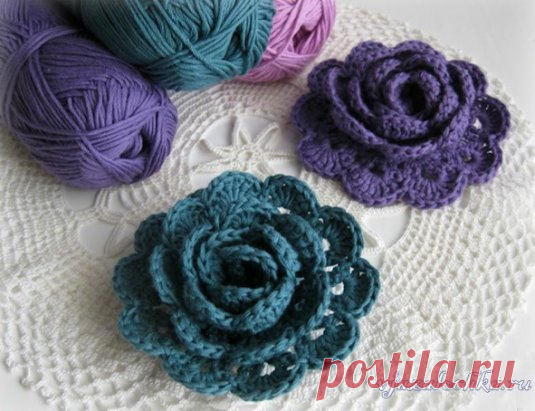 Роза – цветок крючок, мастер класс
Описание: https://vjazalochka.ru/vyazanie-dlya-doma/vjazanye-cvety/roza-tsvetok-kryuchok-master-klass