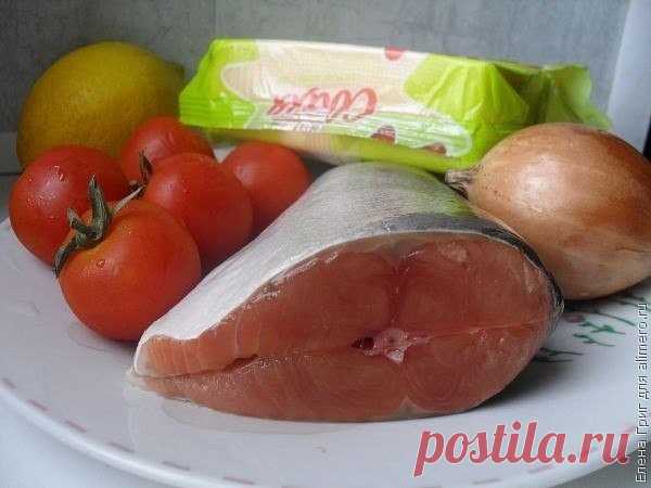 Горбуша, запеченная под 