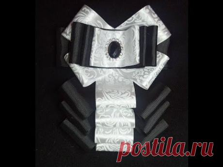 Как сделать красивую брошь бант МК Bow brooch D I Y - YouTube