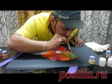 Blow painting technique by Dr.Naresh Rathod
