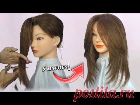 LONG LAYERED HAIRCUT| DIY | so easy! potong rambut layer
