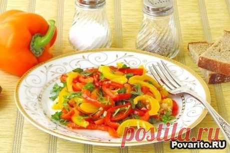 Салат из жареного перца с петрушкой и чесноком » Povarito.Ru - Пошаговые фото-рецепты с описанием этапов приготовления