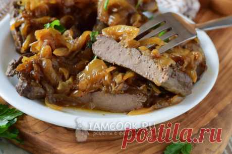 Жареная печень по-венециански🍴вино и репчатый лук - обязательны!