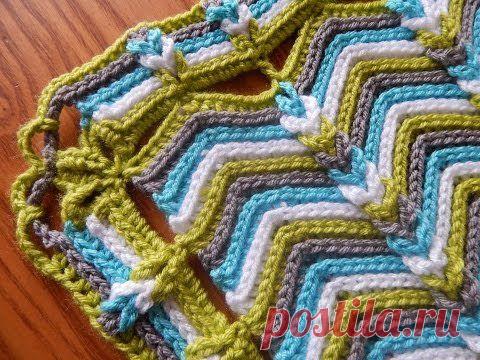 Плед Cobija Cadenas de colores crochet parte 1 de 2..