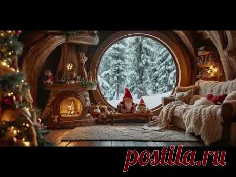 4K FIREPLACE CHRISTMAS MUSIC. SOMEWHERE IN MY MEMORY. CHIMENEA NAVIDEÑA, SOLO EN CASA.