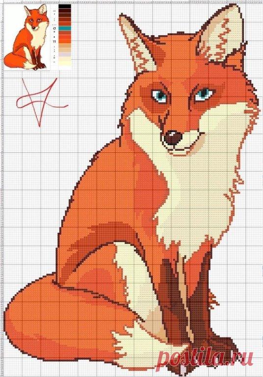 🦋🌶 Схемы лисичек для вышивки или жаккарда/интарсии