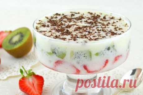 Фрукты в зефирном креме на десерт, рецепт с фото — Вкусо.ру