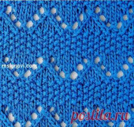 Ажурный узор спицами №30 | Вяжем с Ланой