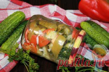 Салат из огурцов и перца на зиму – обалденная закуска | рецепт с фото