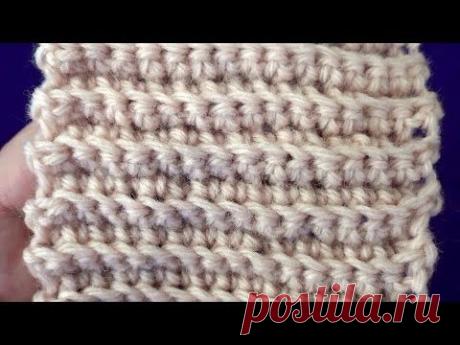 Горизонтальная резинка крючком - YouTube