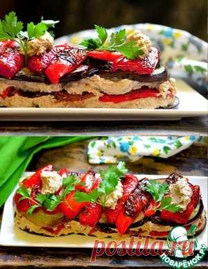 Баклажанный закусочный торт в стиле 