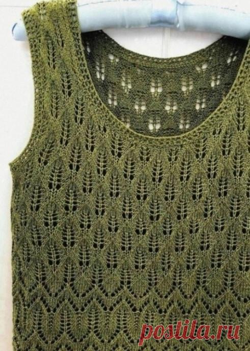 Ажурный узор для летней майки