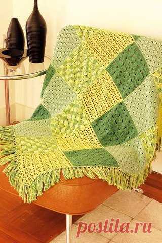 Плед из разных мотивов
#крючок #уют