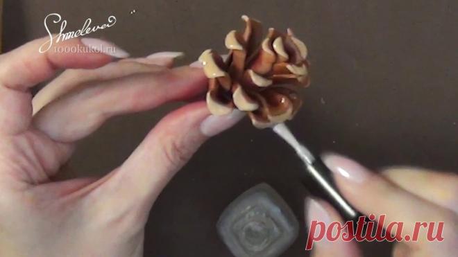 Продолжаем творить зимние поделки. Шишка из ФОАМИРАНА от Татьяны Шмелёвой