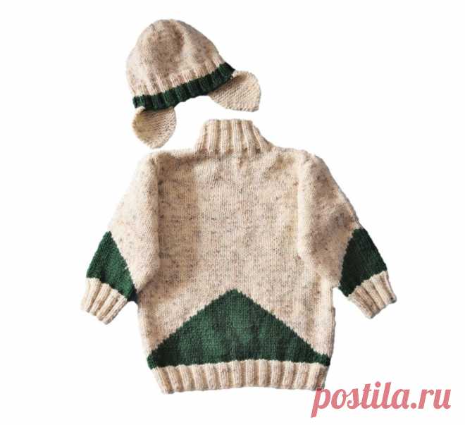 Knitting pattern for boys and girls dragon sweater, Dragon Aran jumper and hat, 10 ply Children's knitting pattern, Digital download pdf