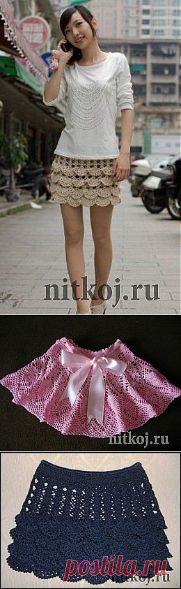 Юбки крючком для девочки.