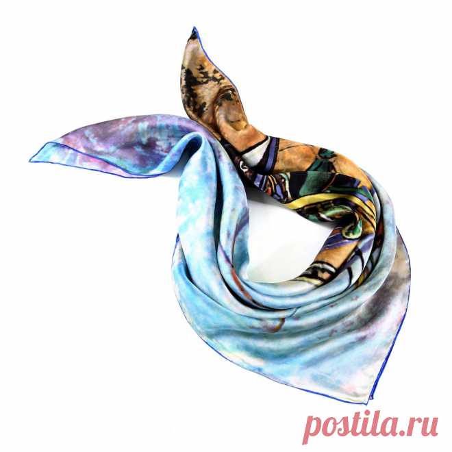 Prettystern - 90cm 100% pañuelo de seda de la pintura del arte de la impresión - Van Gogh - Melocotón en el flor - más colores