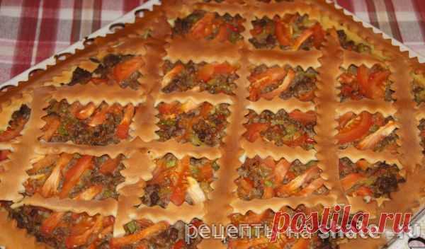 Пирог с мясом и овощами − Кулинарный сайт Шате