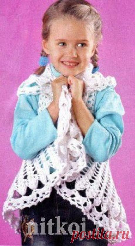 Круглая шаль для девочки » Ниткой - вязаные вещи для вашего дома, вязание крючком, вязание спицами, схемы вязания