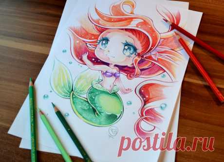 Chibi Ariel by Lighane on DeviantArt