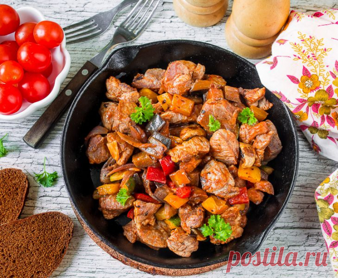Рецепт жареной свинины с быстрым рататуем с фото пошагово на Вкусном Блоге