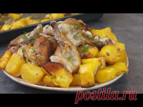 Курица как в лучшем ресторане! Маринад делает мясо вкуснейшим и нежным, а картошка — шедевр!