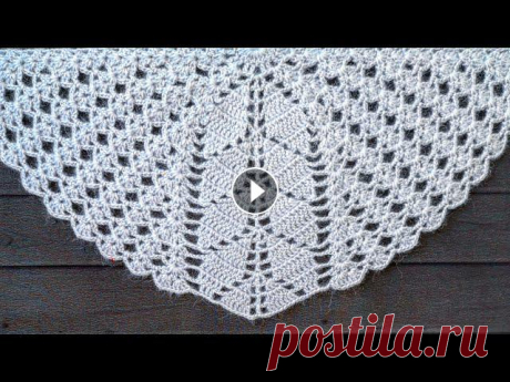 ????Накидка - шаль крючком????Шаль крючком????Crochet shawl???? #ВязаниекрючкомсНатальейРогатовскойМой Instagram: Всем привет!Предлагаю связать со мной необычный узор крючком для шали!Для работы я использовала:- Al...