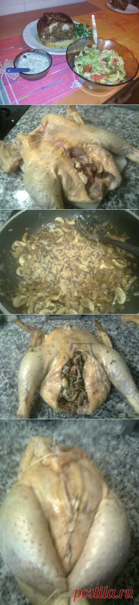 КУРИЦА, ФАРШИРОВАННАЯ ДИКИМ РИСОМ, ГРИБАМИ И СЫРОМ | Давай поговорим