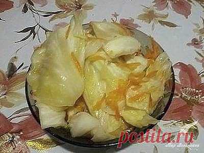 Капуста в горячем рассоле