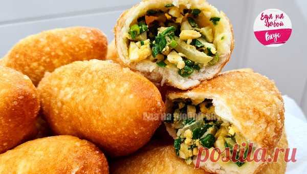 Пышные пирожки с луком и яйцом | Еда на любой вкус