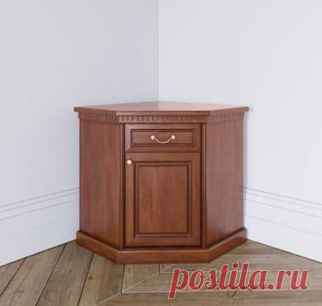 Угловой комод из массива дерева дуб цвета Терракот купить по цене 53 700 руб. в Москве — интернет магазин chudo-magazin.ru