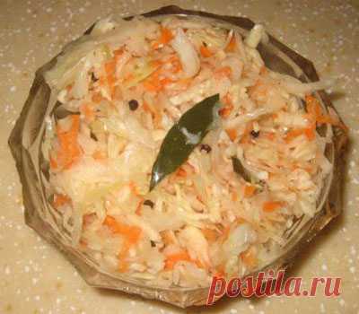 Очень вкусная квашеная капуста.