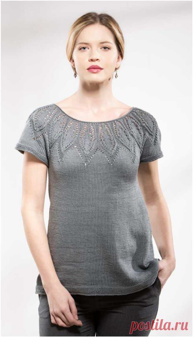 Топ SILVER BLOSSOM TEE. Дизайн Amy Gunderson